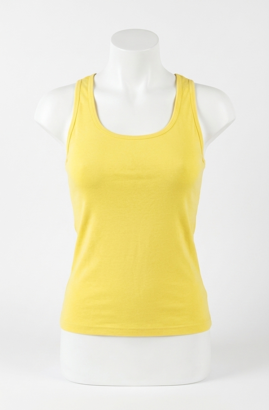 NEW ANGEL bra-friendly knit tank in yellow